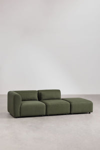 Kampinė sofa FOGLERA šalavijo žalia spalvos