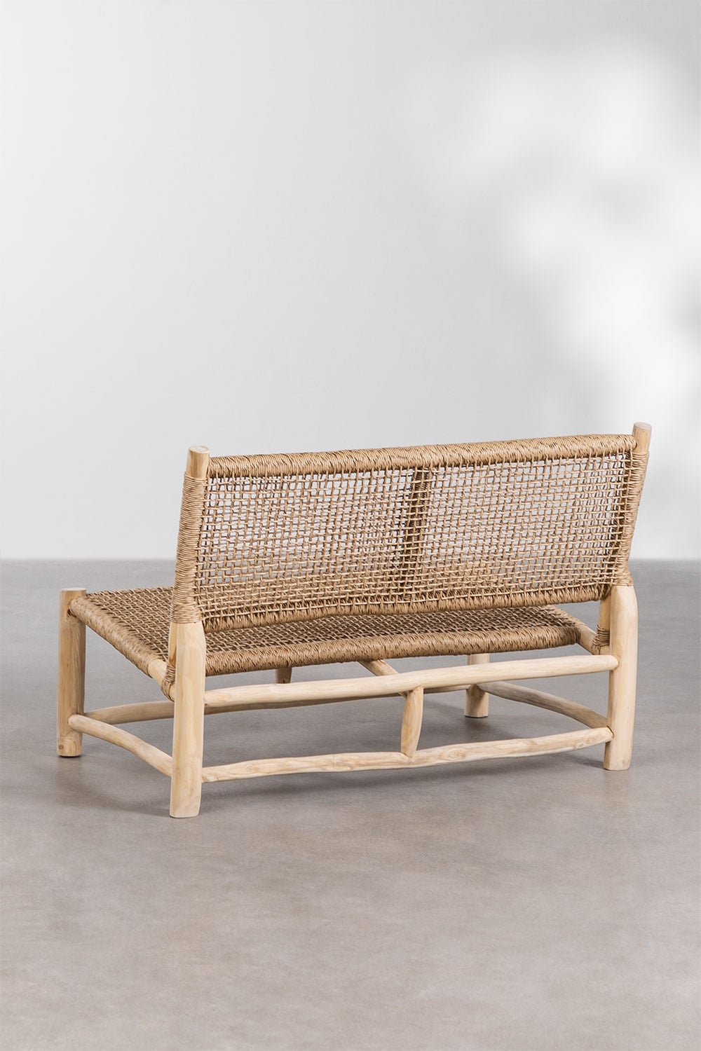 Two-seater outdoor sofa TEAK, teak wood