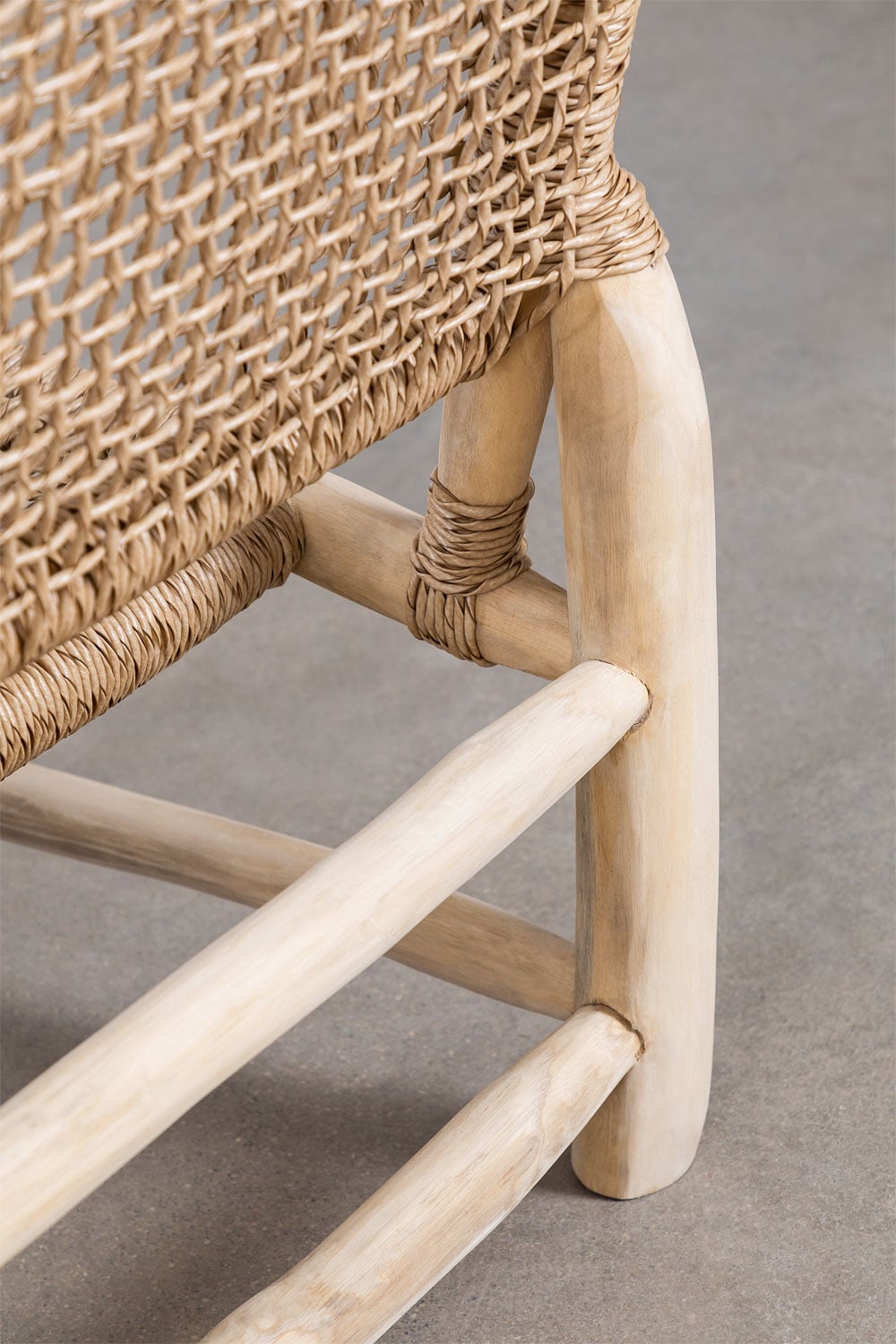Two-seater outdoor sofa TEAK, teak wood