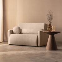 Sofa-lova DIVINA, šviesiai smėlio, boucle