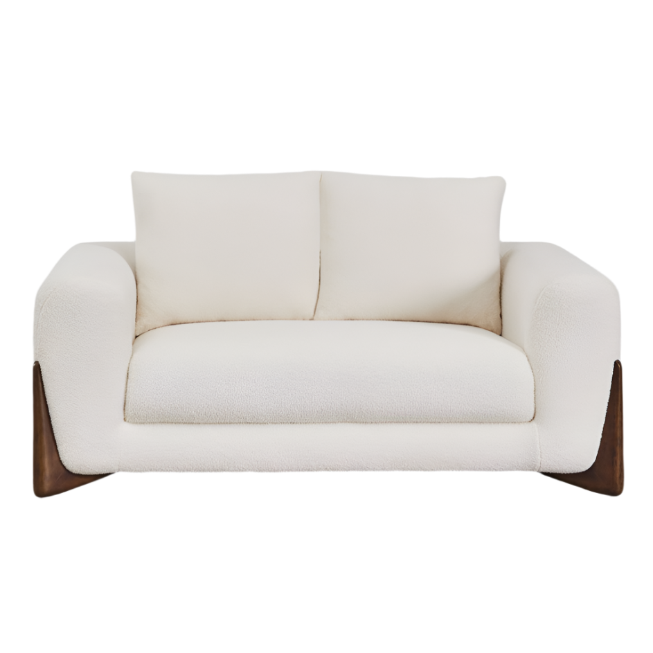 Dvivietė sofa GREVENA, balta spalva