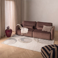 Kilimas YUKINO 160x230 cm, kreminis/pilkas, vilna/viskozė