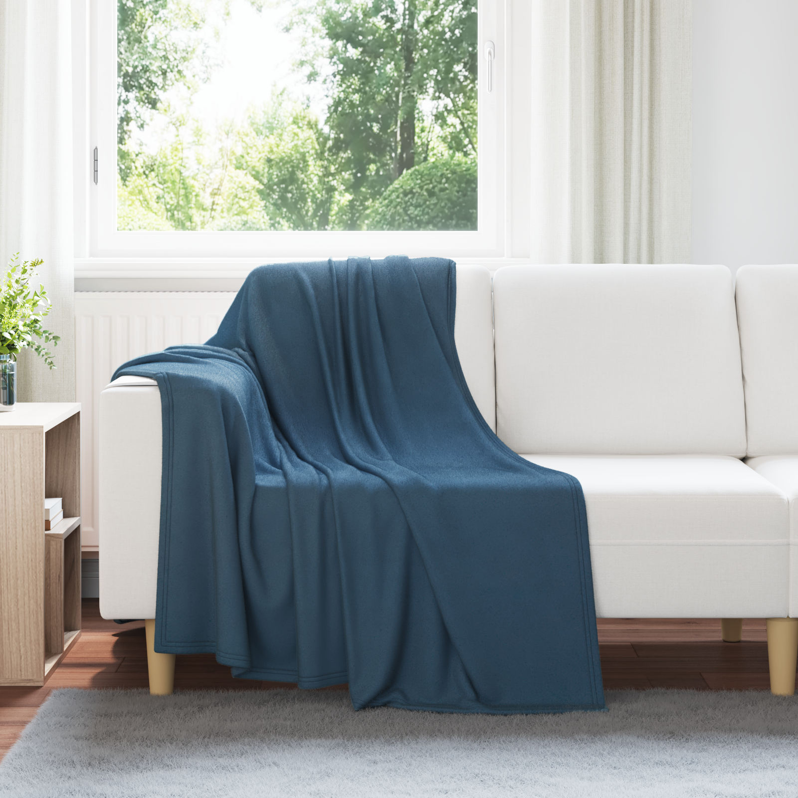 Mesti antklodės 6 pcs Jūrinė mėlyna 170 x 130 cm Flysas