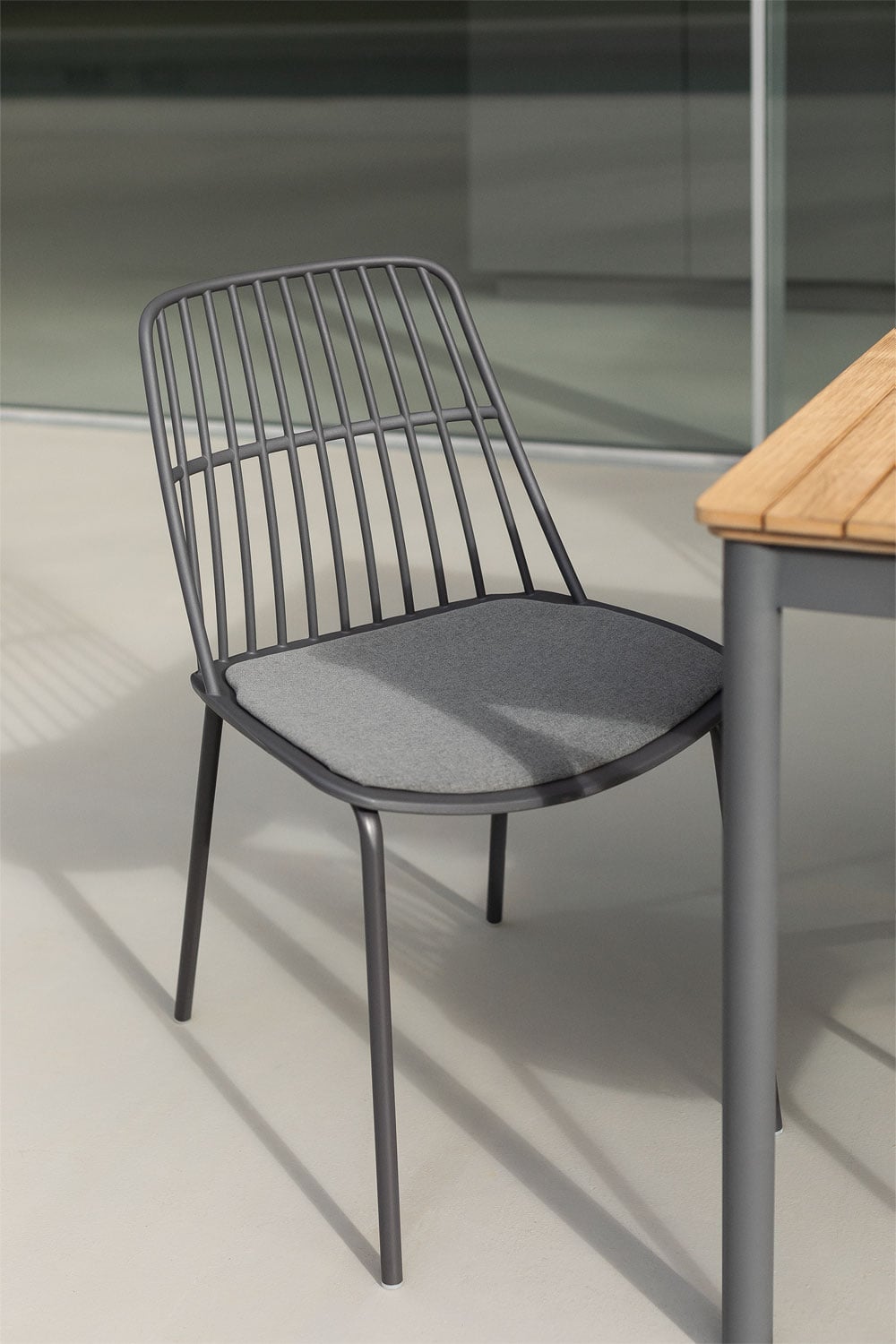 Outdoor chair SVELTO, graphite gray