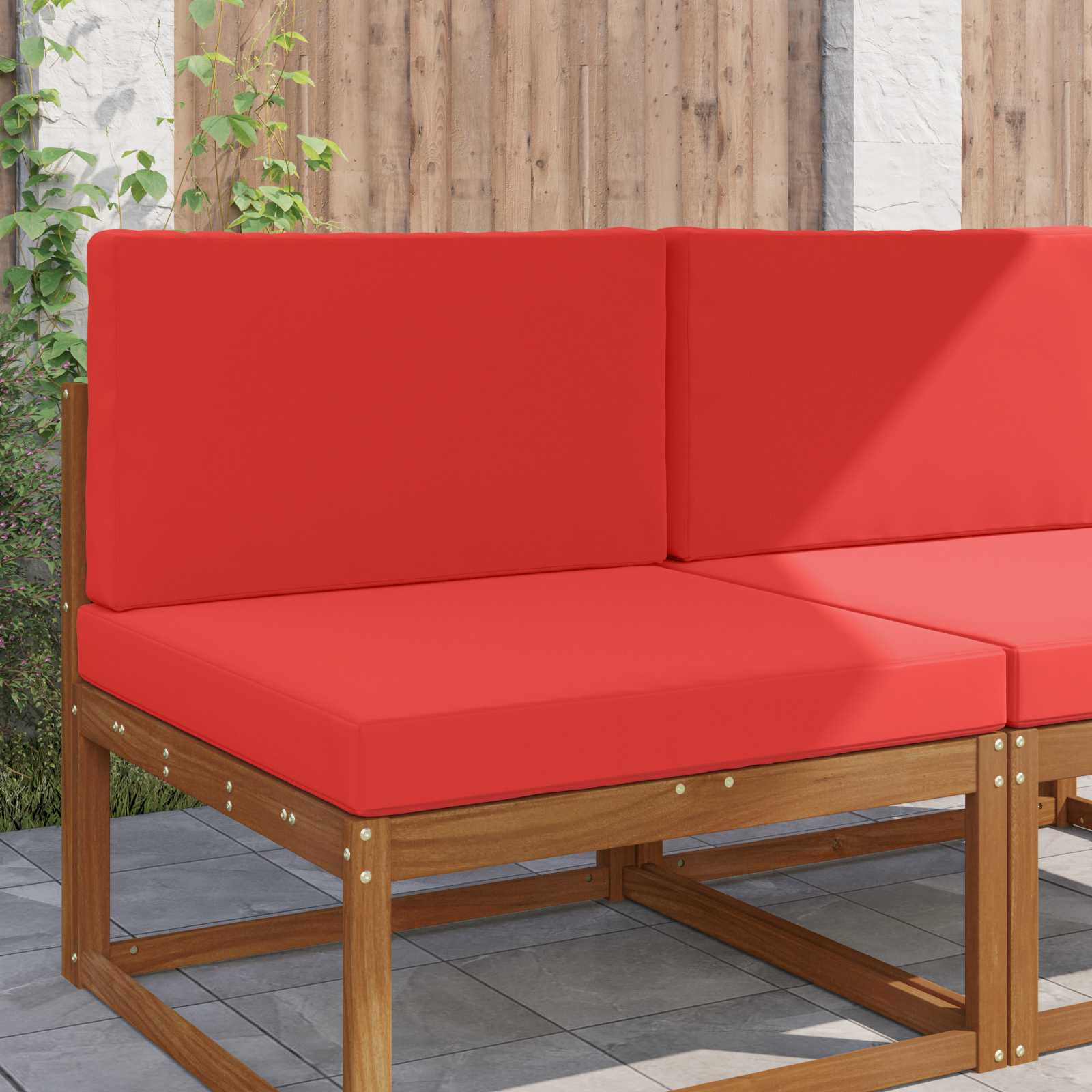 Lauko sofa pagalvėlė 2 pcs Raudona Poliesteris