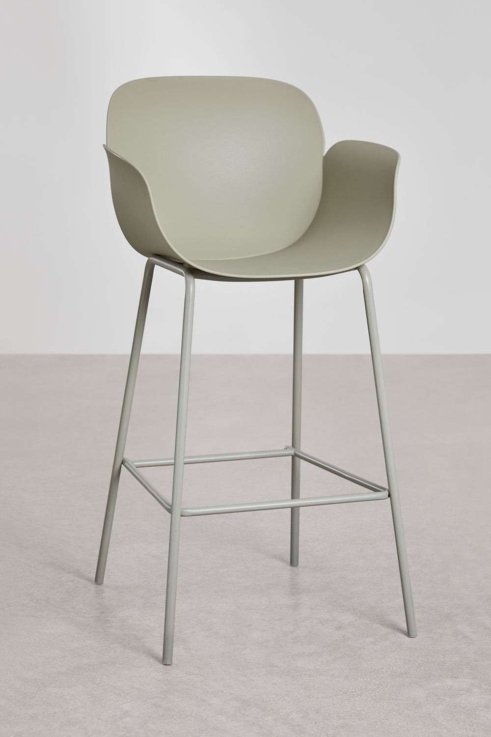 BOKA bar stool, bamboo green, 75 cm