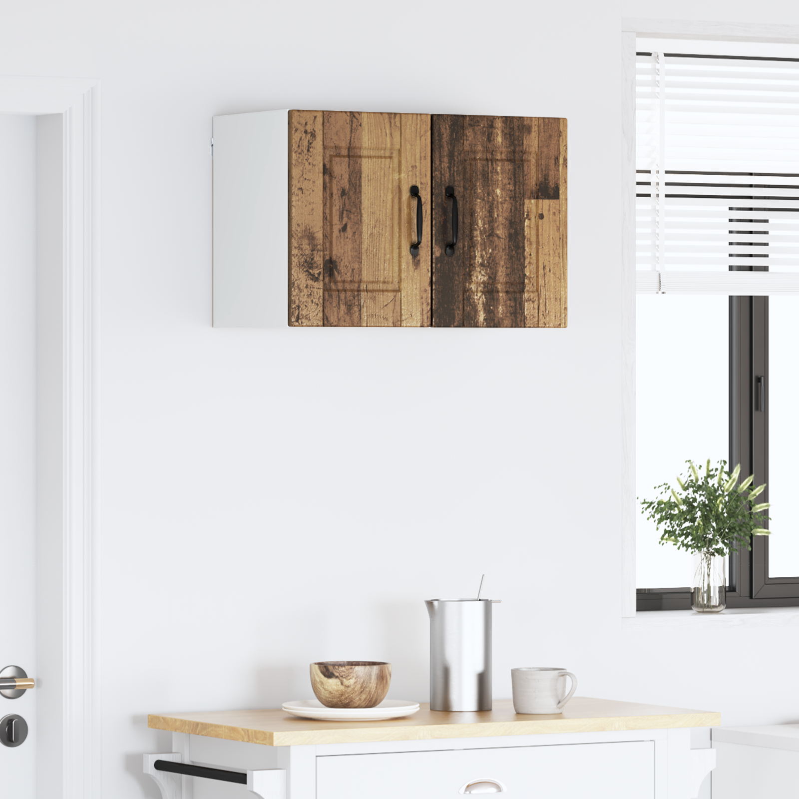 Virtuvės spintelė su lentyna 2 pcs Senas medis 30 x 31 x 40 cm