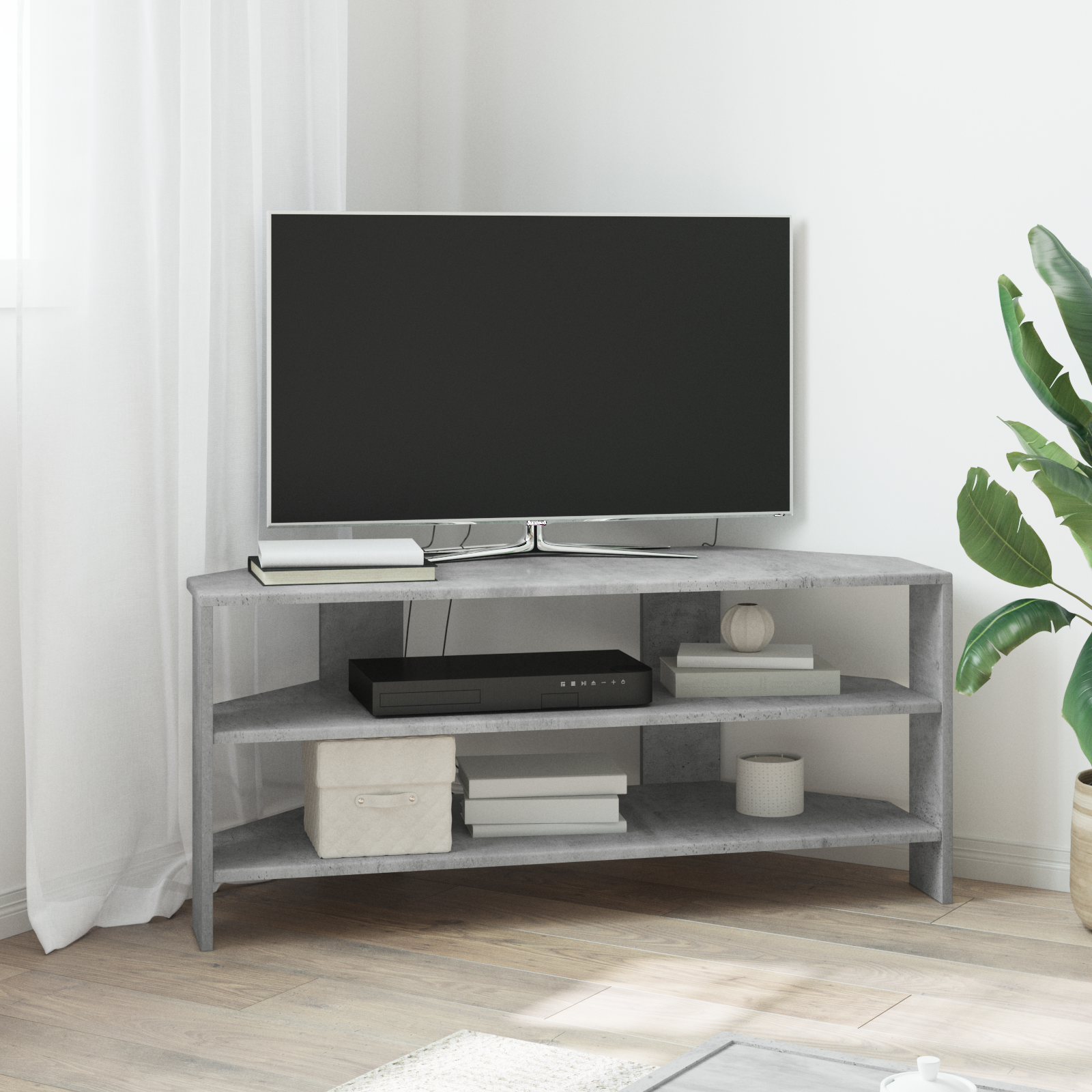 KampinėTVspintelė Betono pilka 102x40,5x45cm Apdirbta mediena
