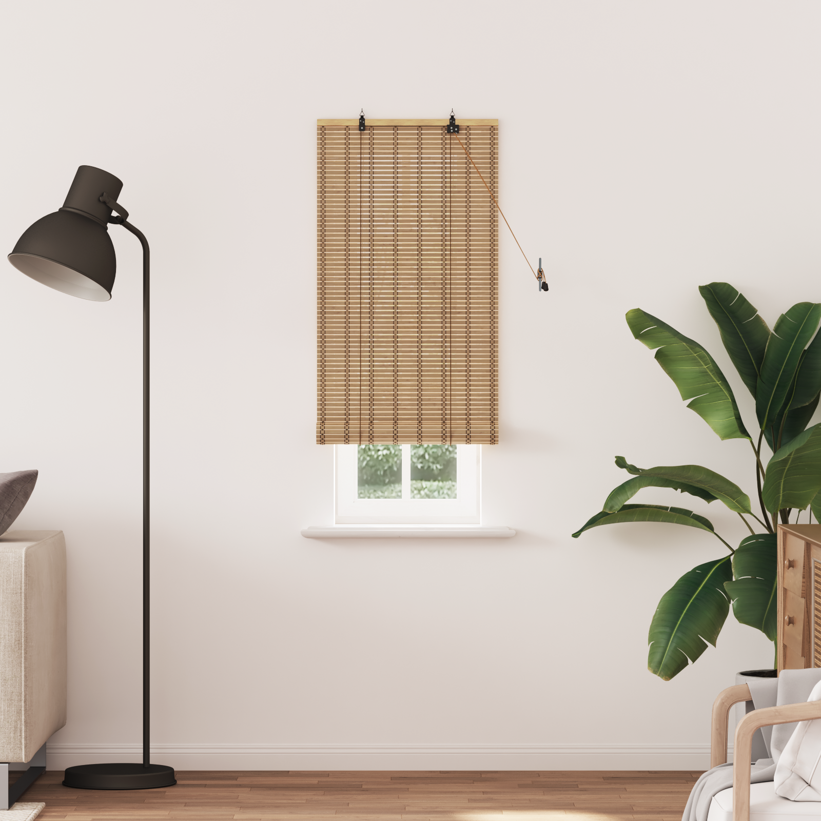 Roletas su užuolaidomis Gamta 60 x 220 cm bambukas