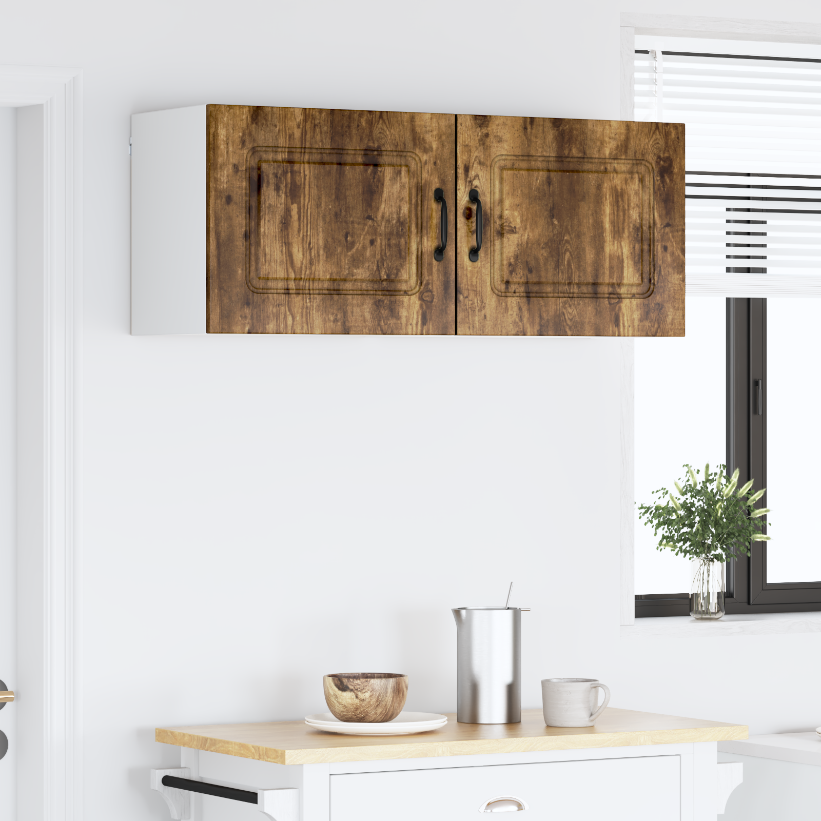 Virtuvės sieninė spintelė 2 pcs Rūkyta ąžuolas 50 x 31 x 40 cm