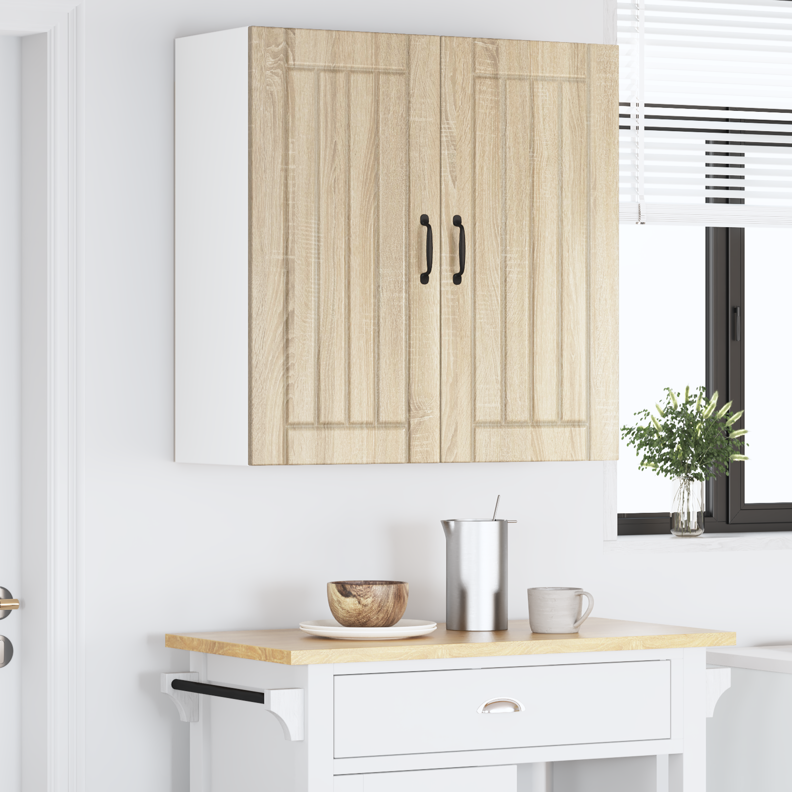 Virtuves sienas skapis Sonoma ozols 80 x 31 x 80 cm