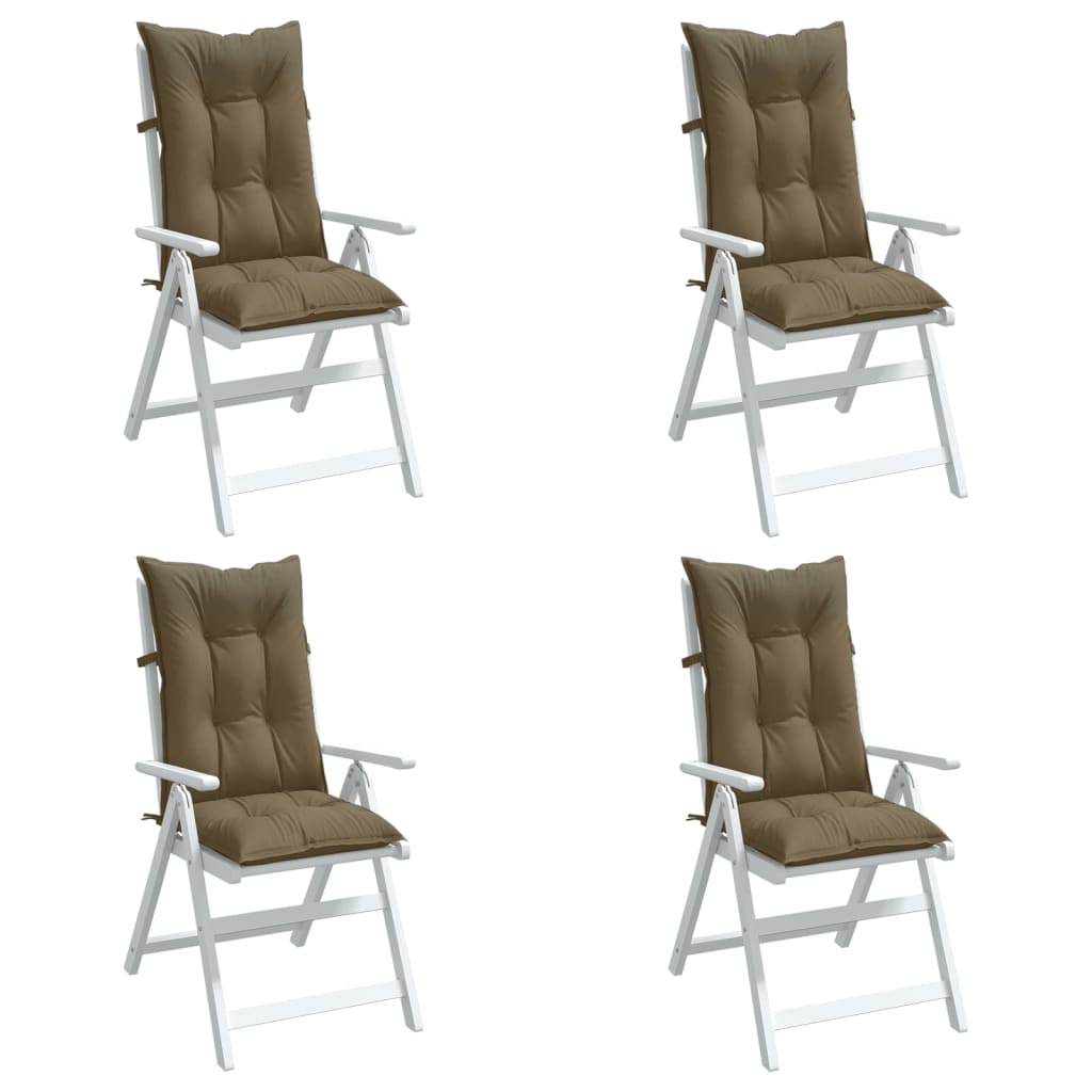 Kėdės pagalvėlės, 4vnt., taupe, 120x50x7cm, audinys