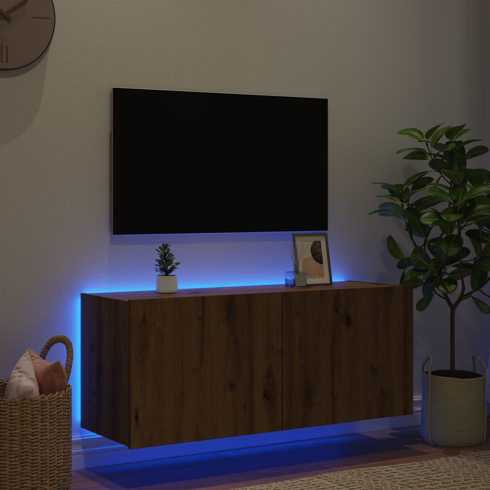 TV sieninė spintelė Amatininkų ąžuolas 100 x 35 x 41 cm