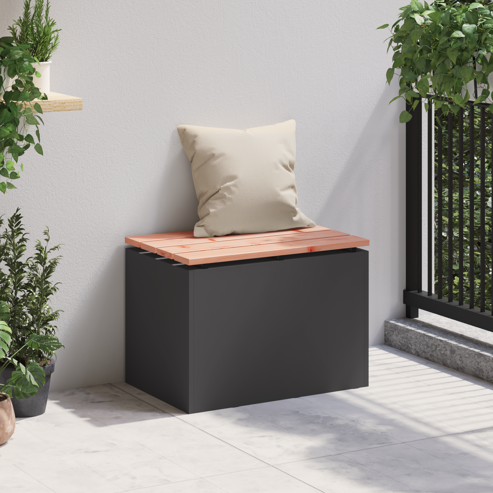 Sodo suolas Juoda 60 x 40 x 43 cm