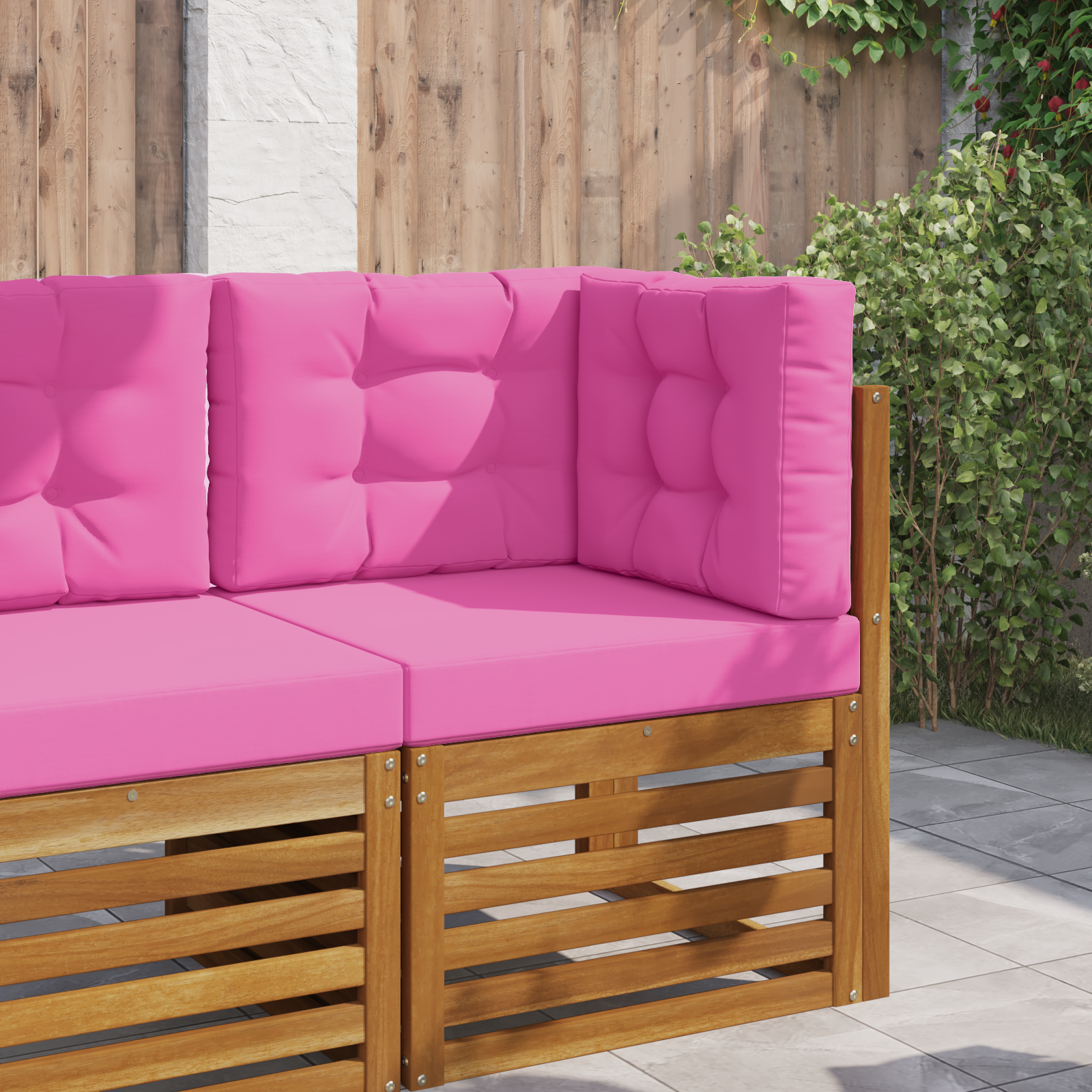 Lauko sofa pagalvėlė 3 pcs Rožinė Poliesteris