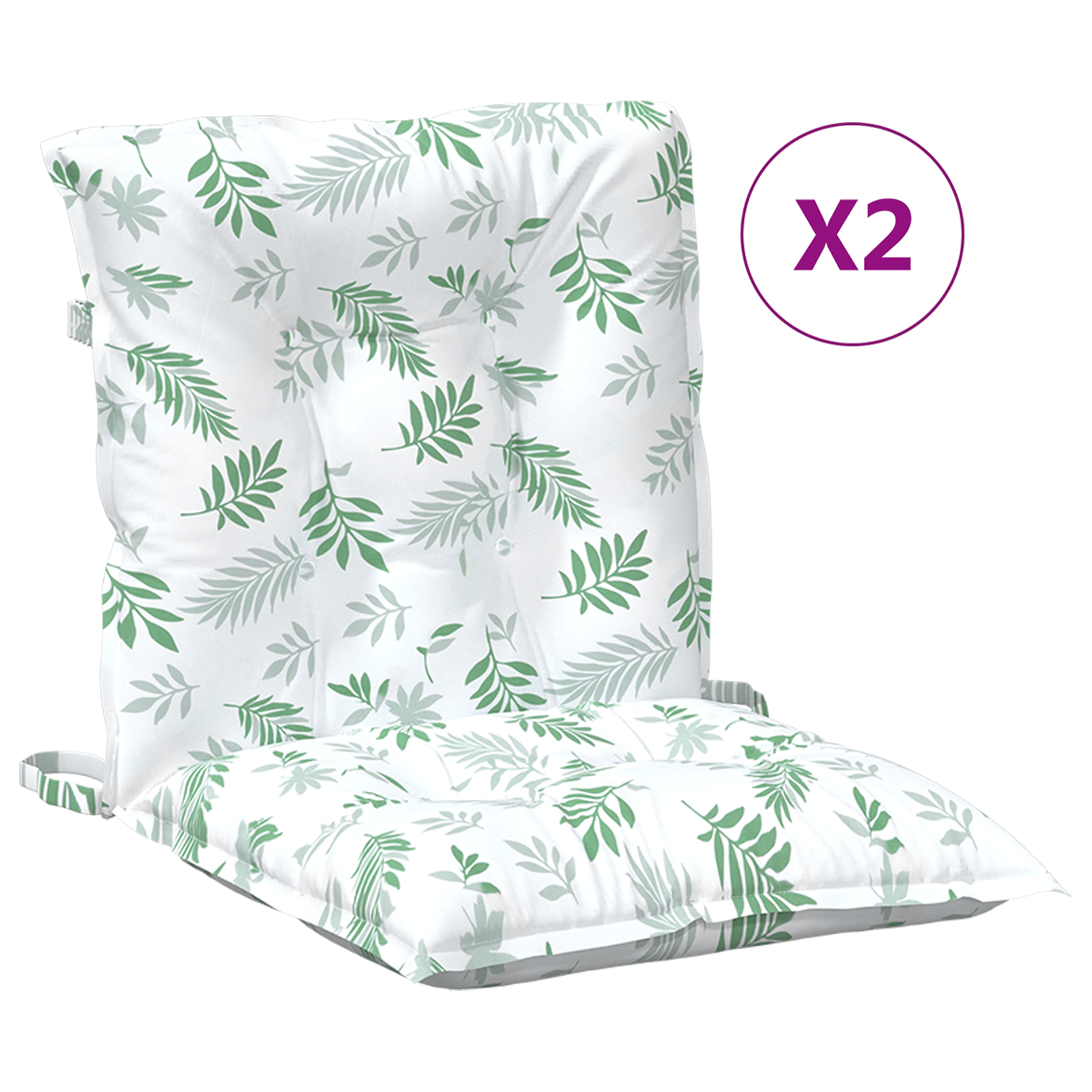 Lauko pagalvė 2 pcs Išskirtinis lapų raštas 100 x 50 x 7 cm