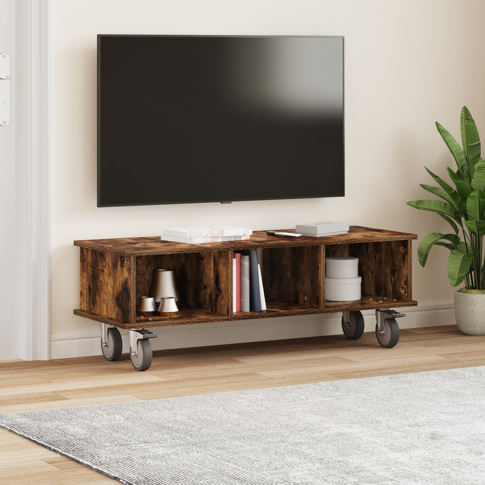 Televizoriaus stovas Rūkyta ąžuolas 100 x 35 x 35 cm