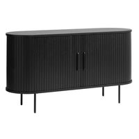 Komoda HALDOR baltame fone, juoda