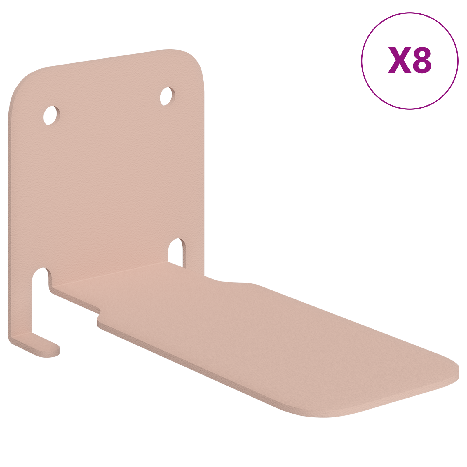 Plūduriuojanti lentyna 8 pcs Rožinė 6 x 10,8 x 6,6 cm