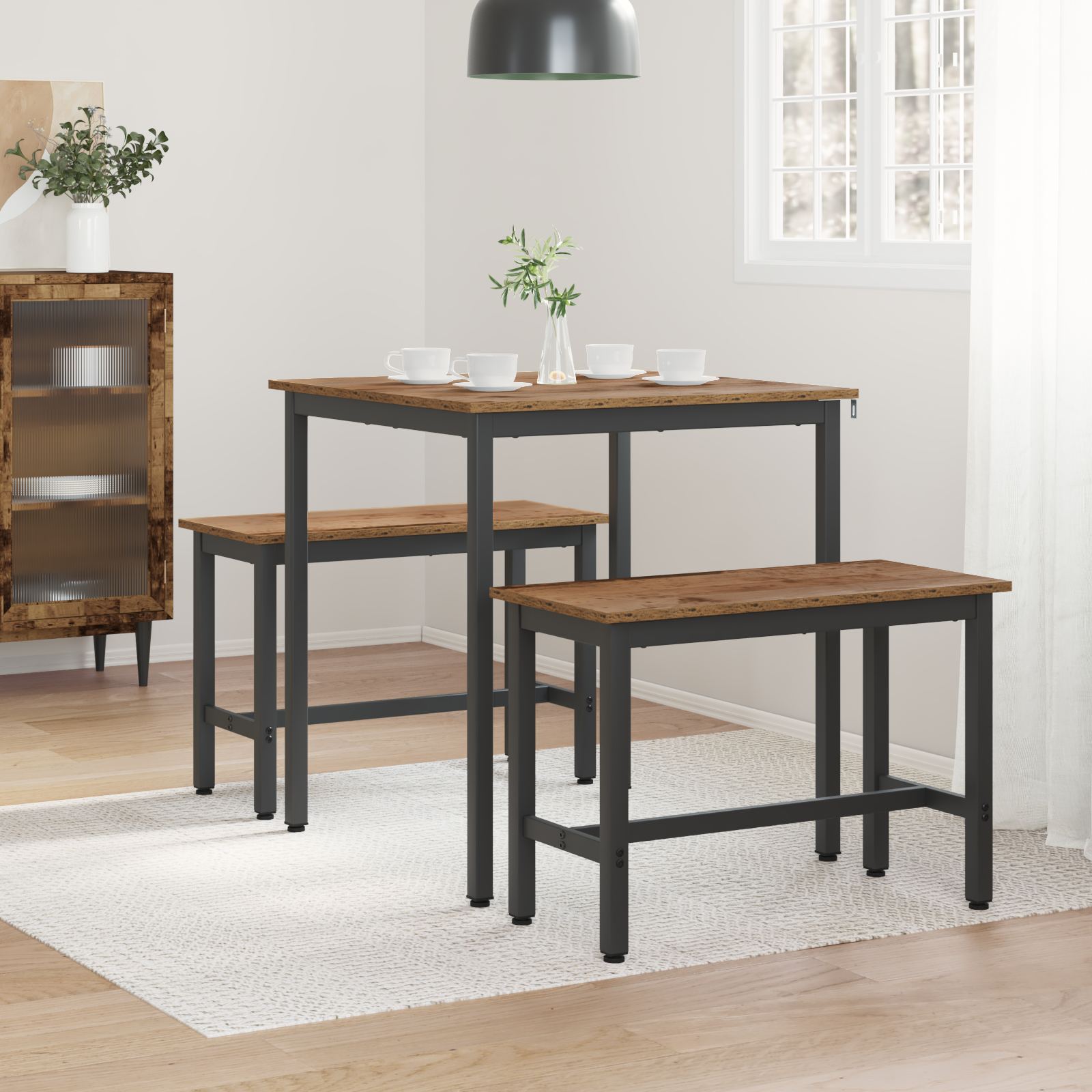 Valgomieji stalai 70 x 70 x 75 cm METALAS