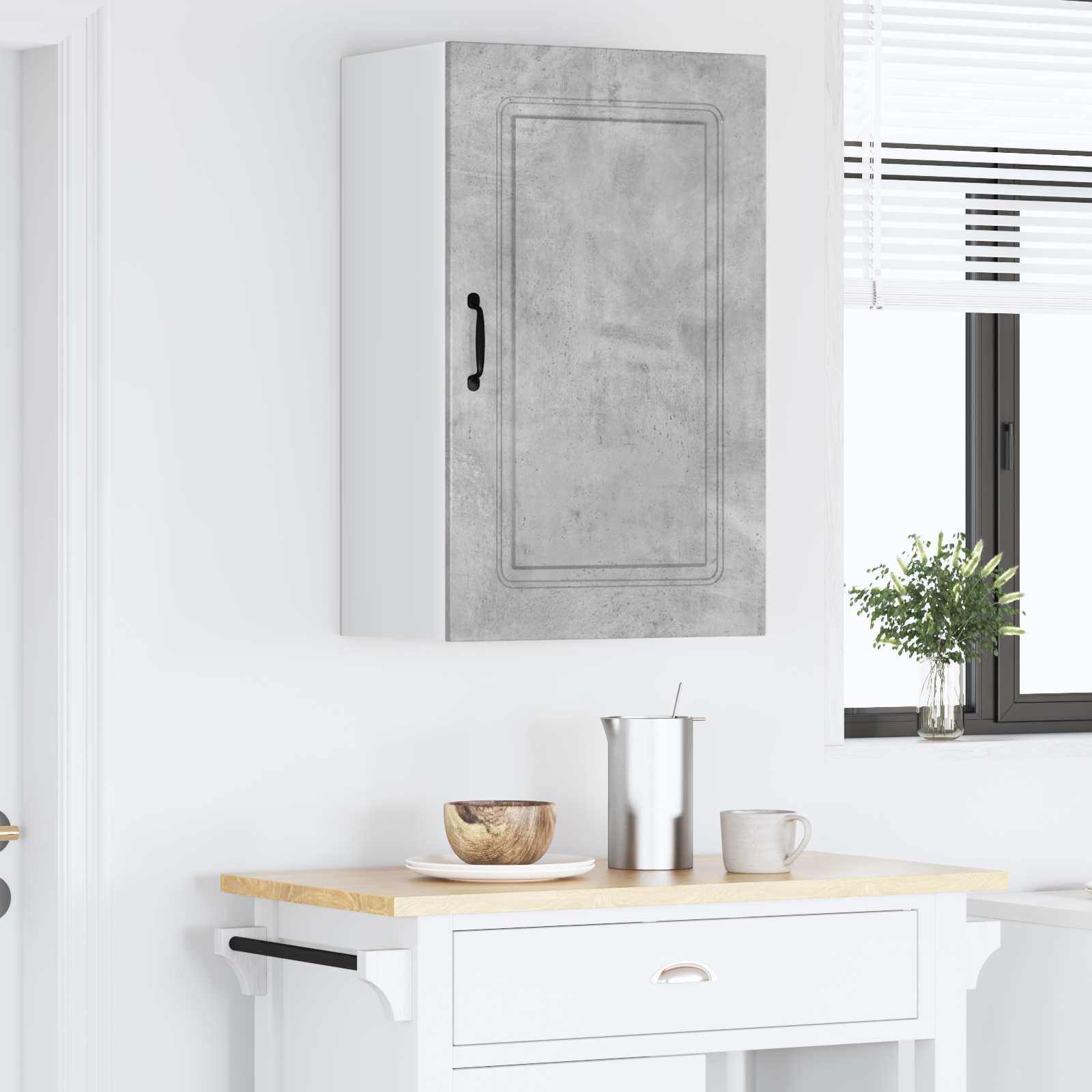 Virtuvės sieninė spintelė Betono pilka 50 x 31 x 80 cm