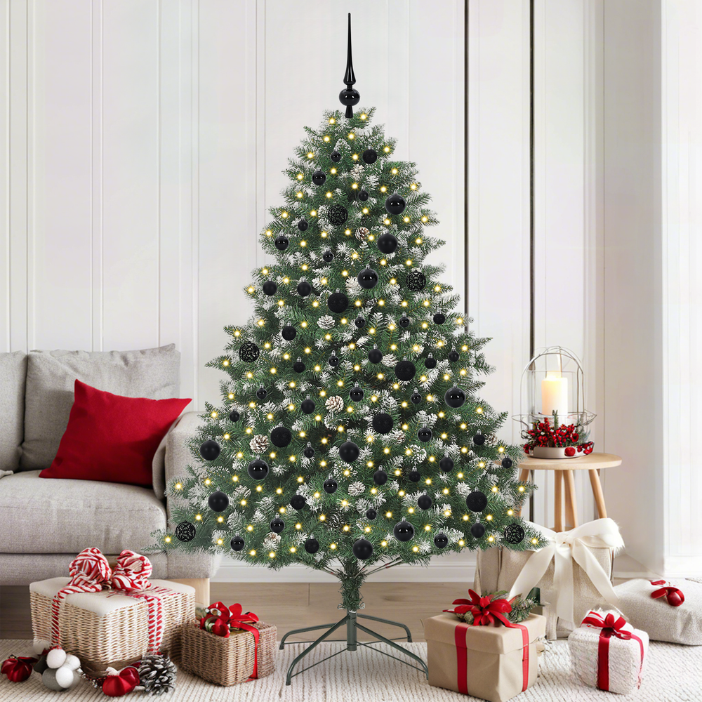 Dirbtinė Kalėdų eglutė EVERGREEN MOON, su 300 LED Žalia 126 x 126 x 180 cm.