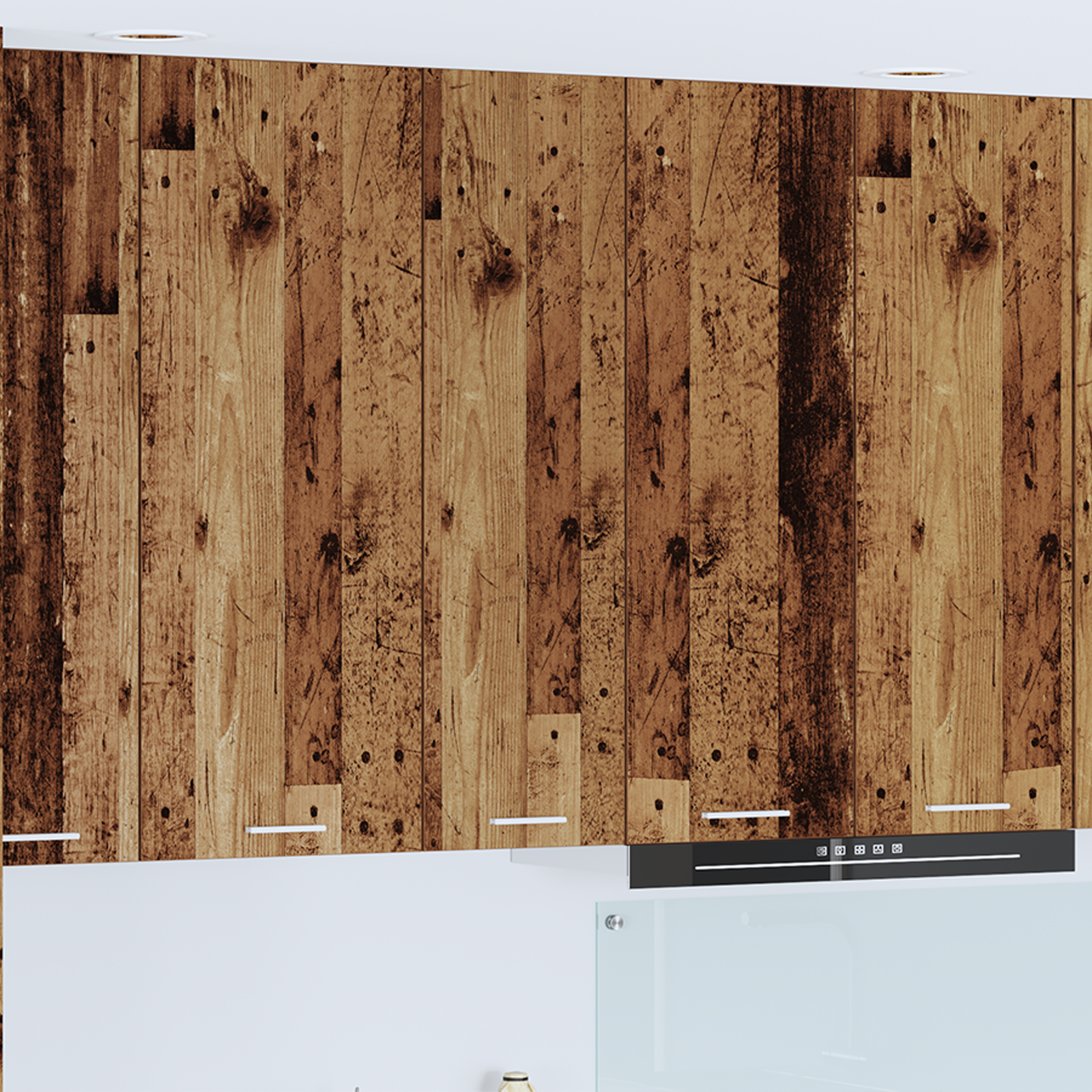 Wall Cabinet Riga Antique Wood 30 x 31 x 100 cm
