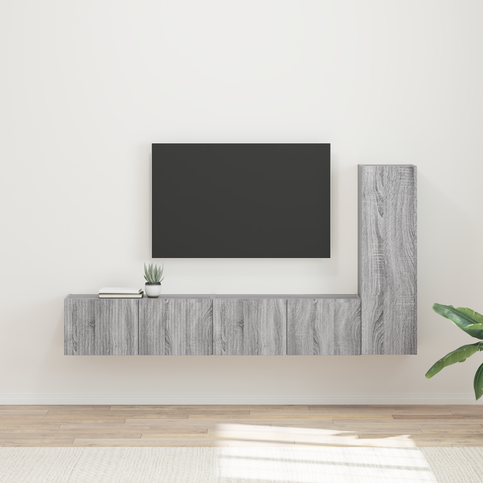 TV skapju komplekts 2 gab. Pelēks Sonoma apstrādāta koksne