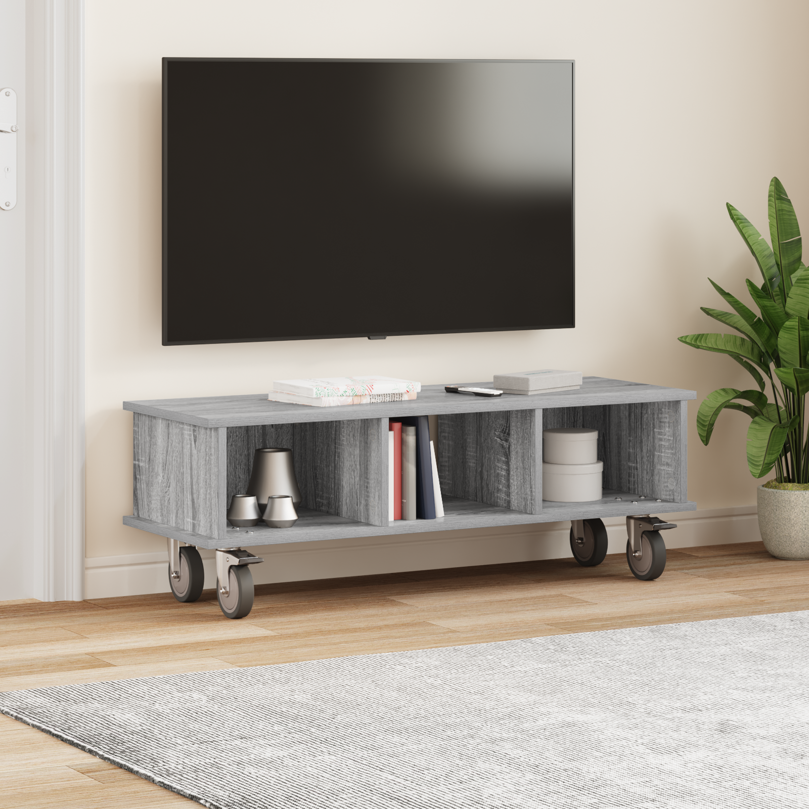 Televizoriaus stovas Pilkas Sonoma 100 x 35 x 35 cm