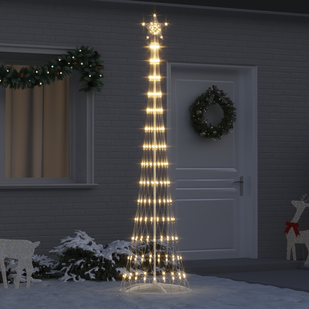 LED Ziemassvētku eglīte WINTER, ar statīvu, silti balta, 70 x 70 x 250 cm, metāls