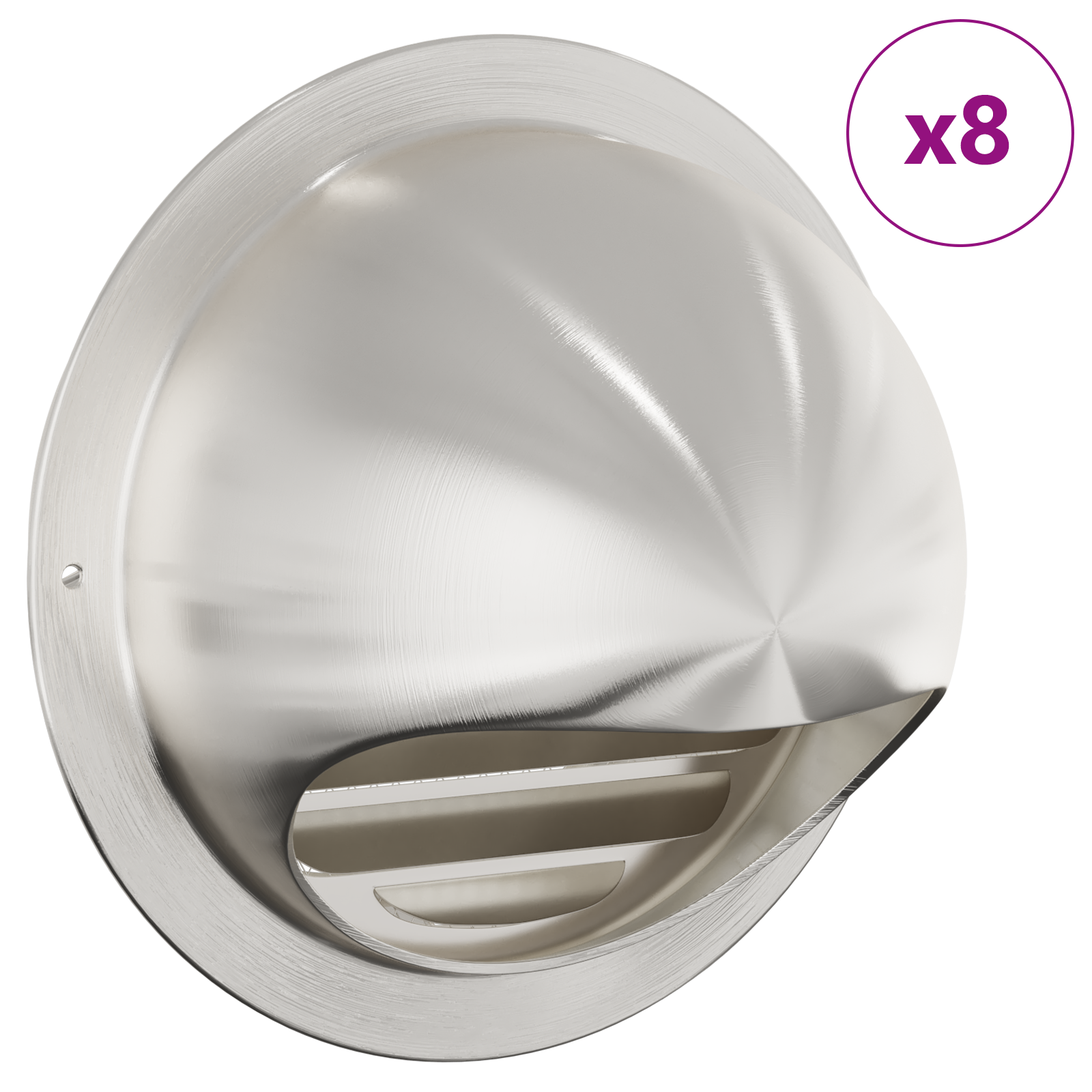 Ventilācijas atveru vāki 8 gab. Sudraba 150 mm
