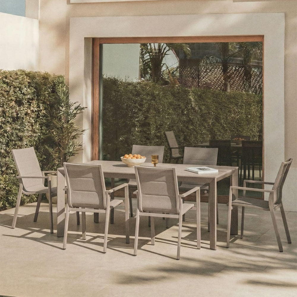 Outdoor table STARMI, extendable, mocha brown