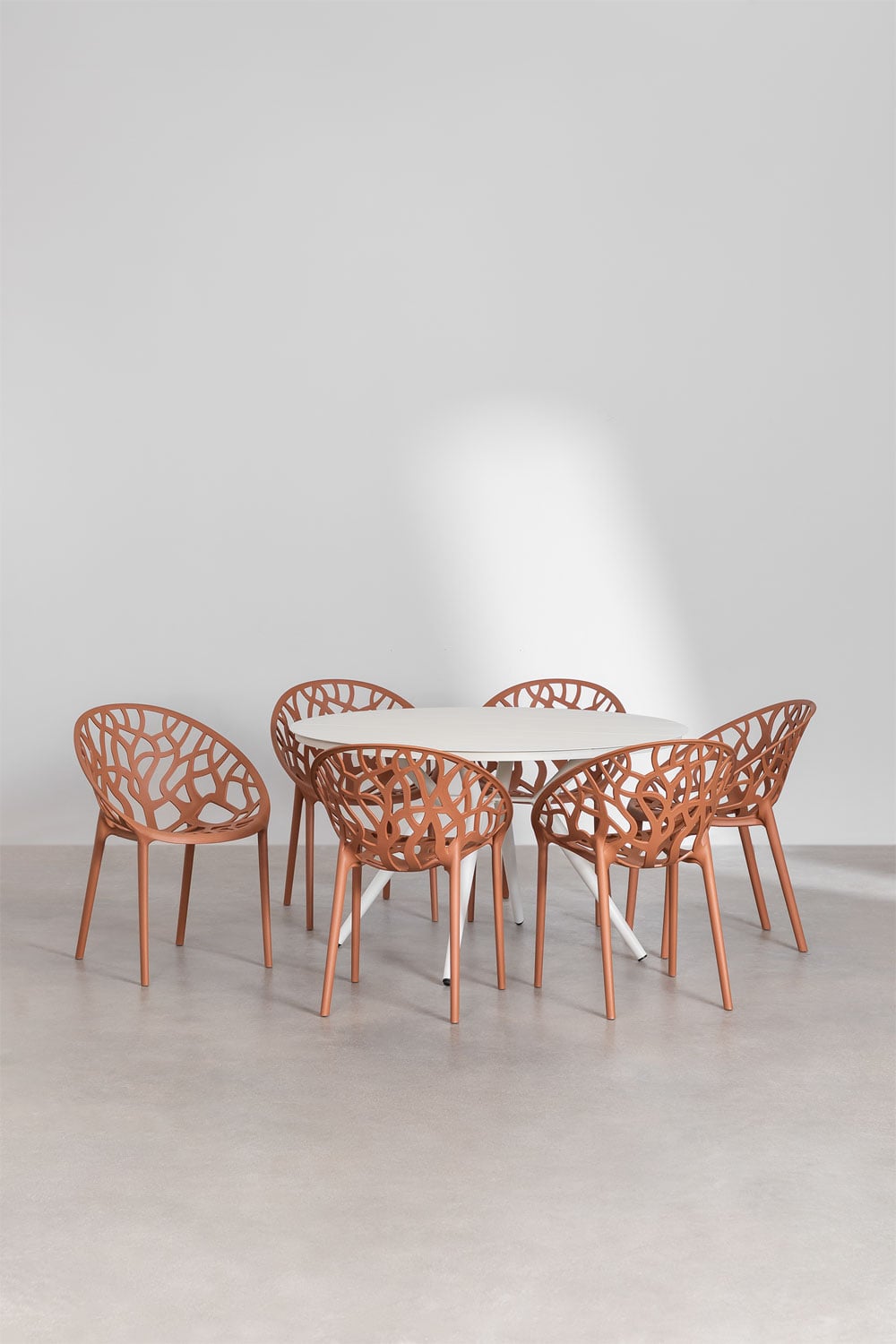 Outdoor set VALERIE, oxide color, 6 chairs