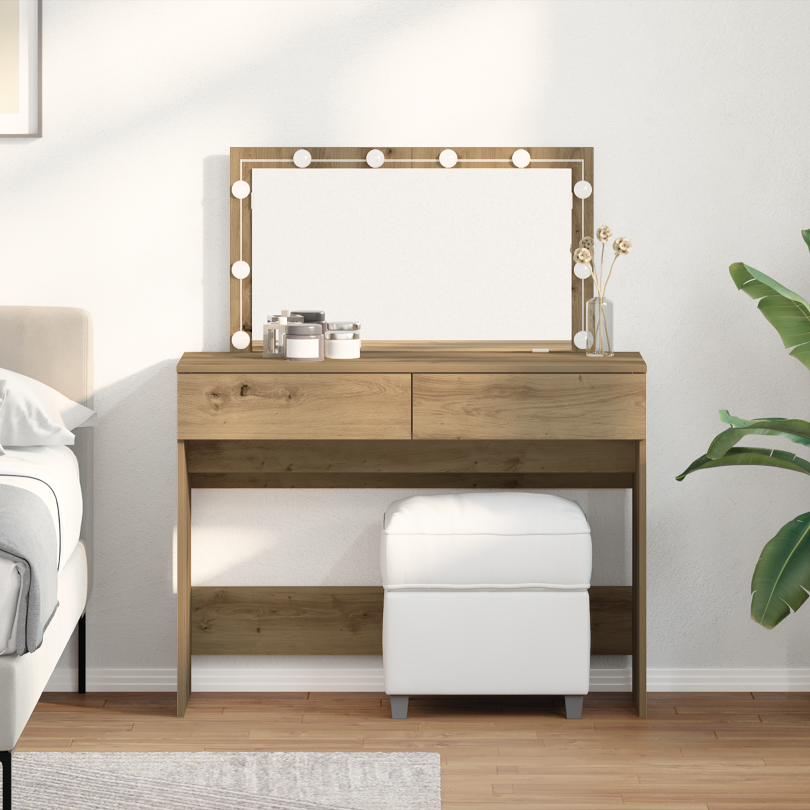 Makiažo stalas su stalčių Amatininkų ąžuolas 100 x 40 x 120 cm