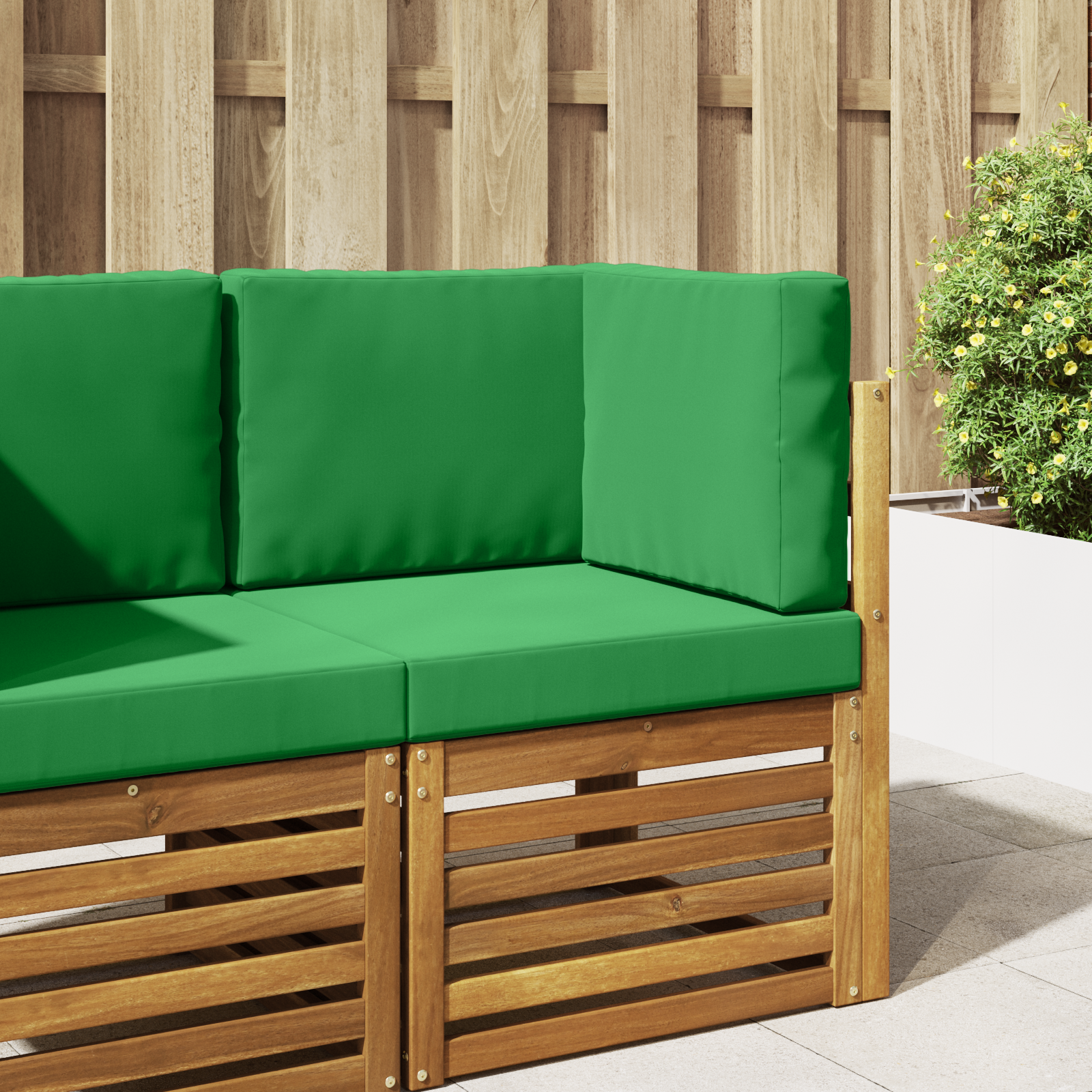 Lauko sofa pagalvėlė 3 pcs Žalia Poliesteris
