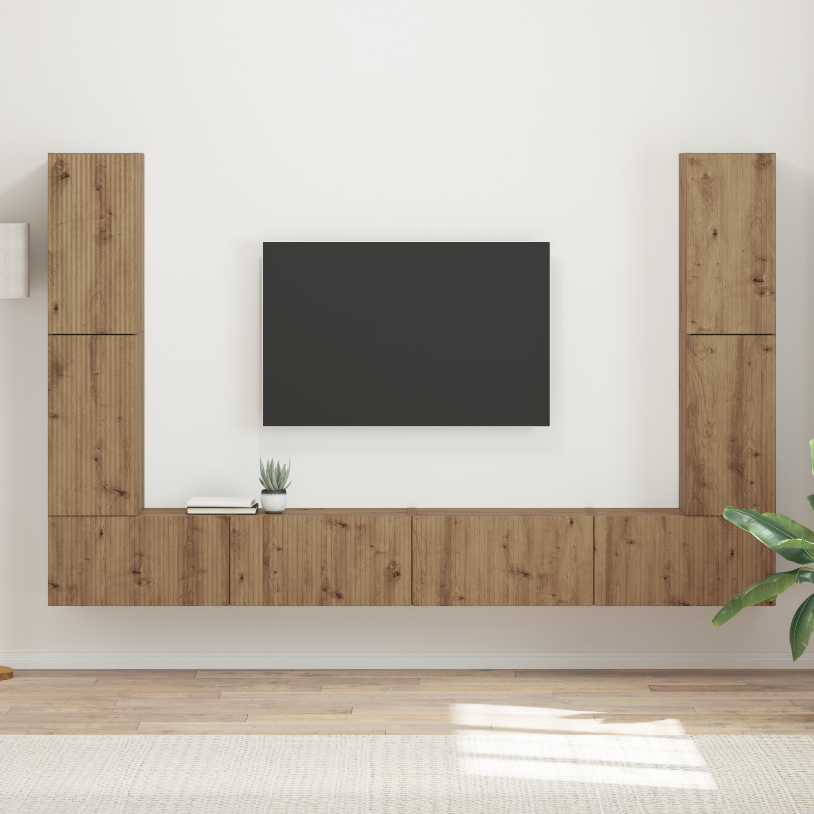 TV spintelių komplektas 8 pcs Amatininkų ąžuolas