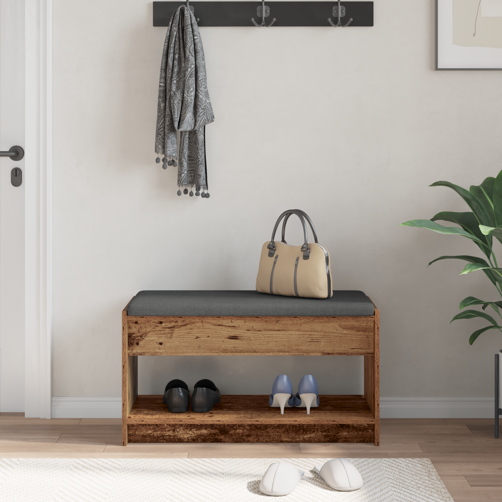 Sola gaitenī ar spilvenu Vecs koks 83 x 38 x 45 cm