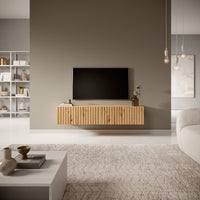TV spintelė LORCAN, 138,6 cm, ąžuolas