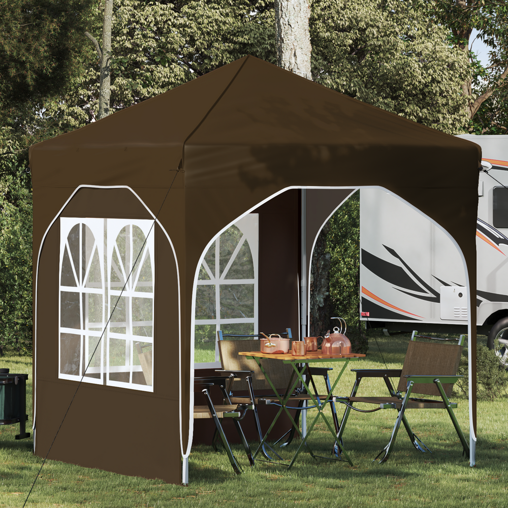 Pop-up šventinis palapinė 192 x 192 x 245 cm Taupe