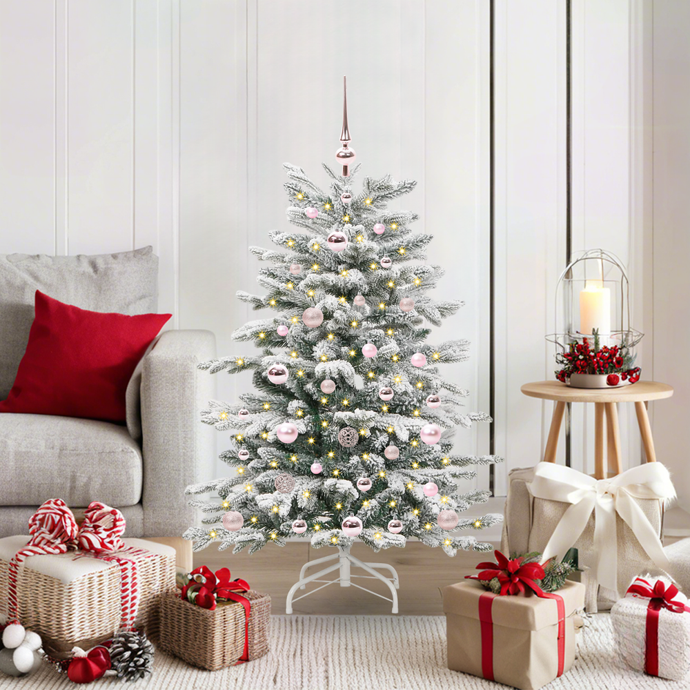 Artificial Folding Christmas Tree White 120 cm PE and PVC