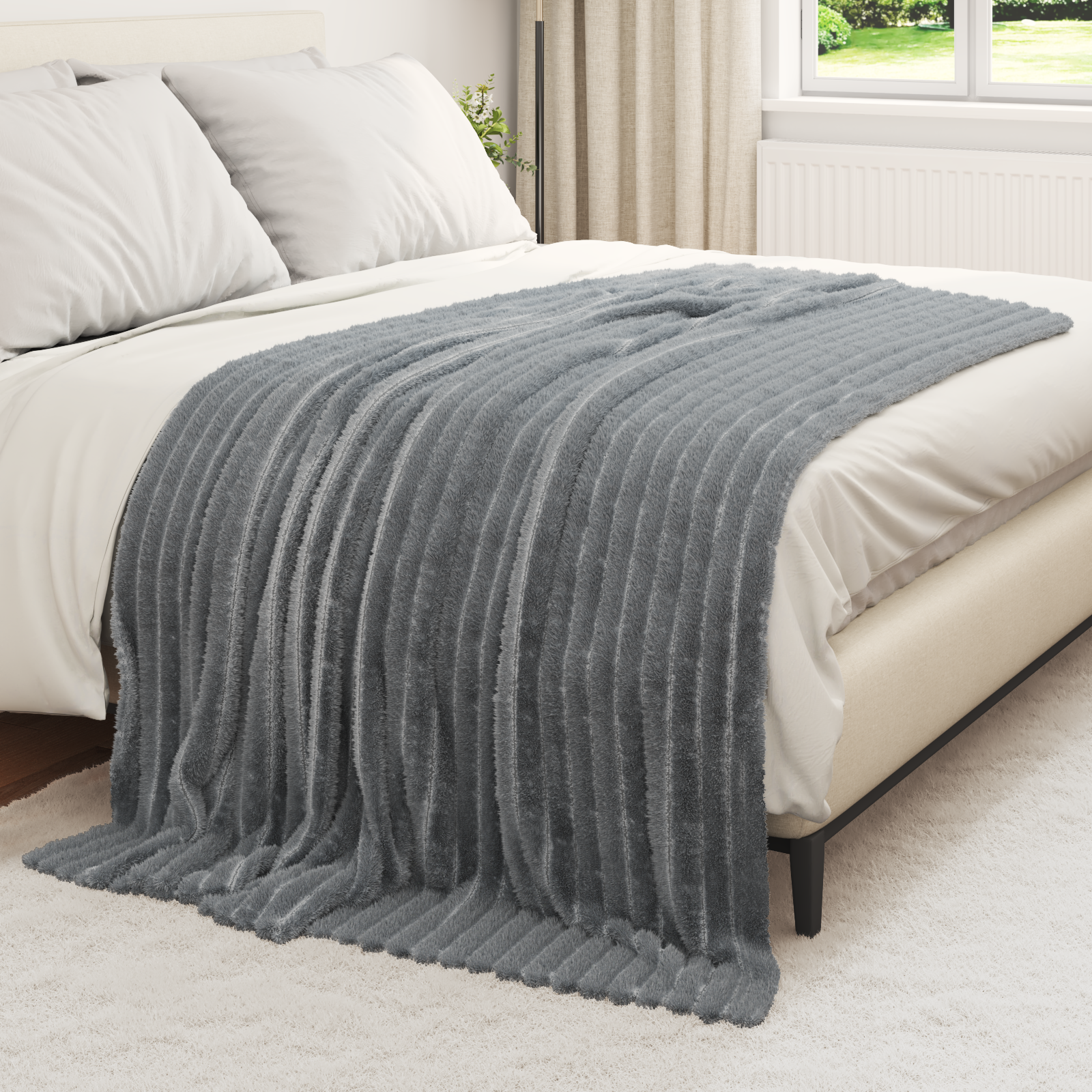 Mesti antklodės 6 pcs Tamsiai pilka 200 x 150 cm Flysas