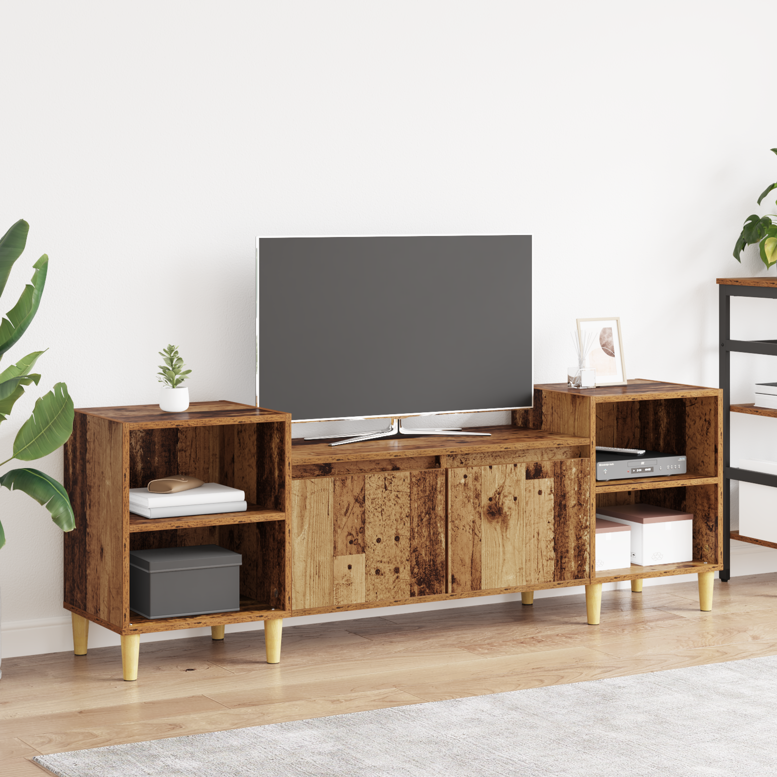 TV skapītis, Antīka koka apdare, 160 x 35 x 55 cm