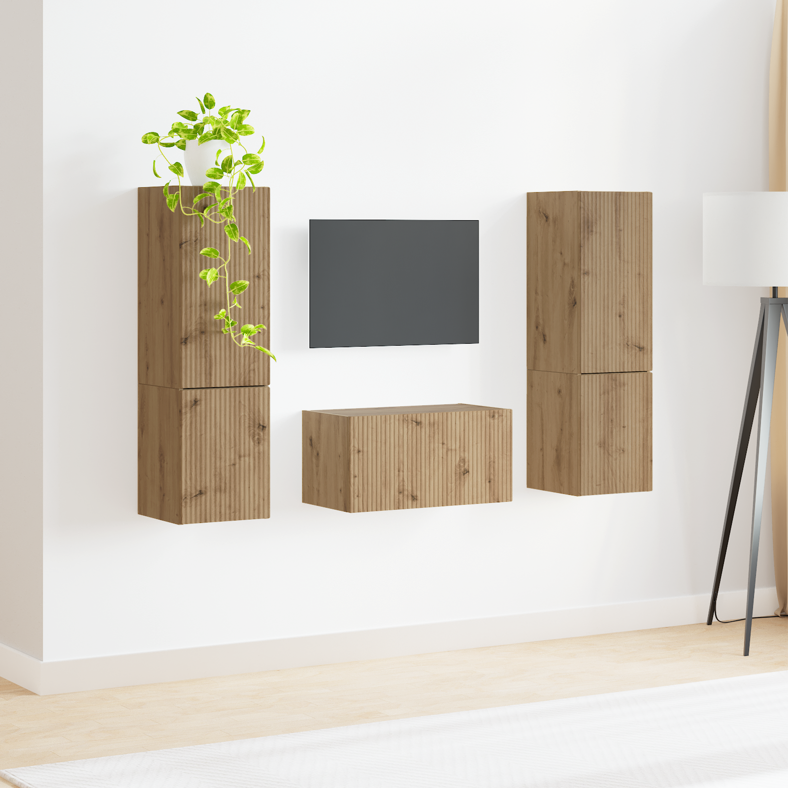 TV spintelių komplektas 5 pcs Amatininkų ąžuolas