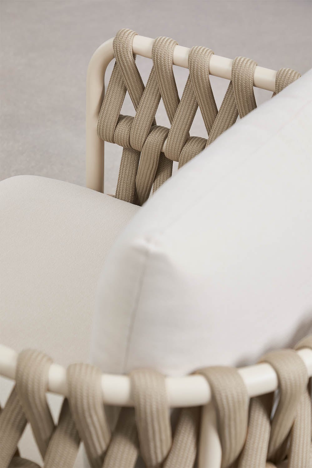 Lauko baldų komplektas TEVARY, sofa, foteliai, staliukas, bežinis