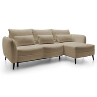 Kampinė sofa MILA, smėlinė, dešinė