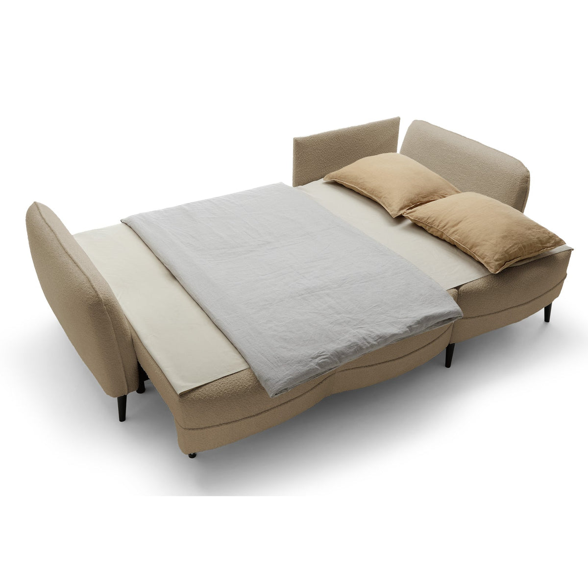 Kampinė sofa MILA, smėlinė, dešinė įstrižai