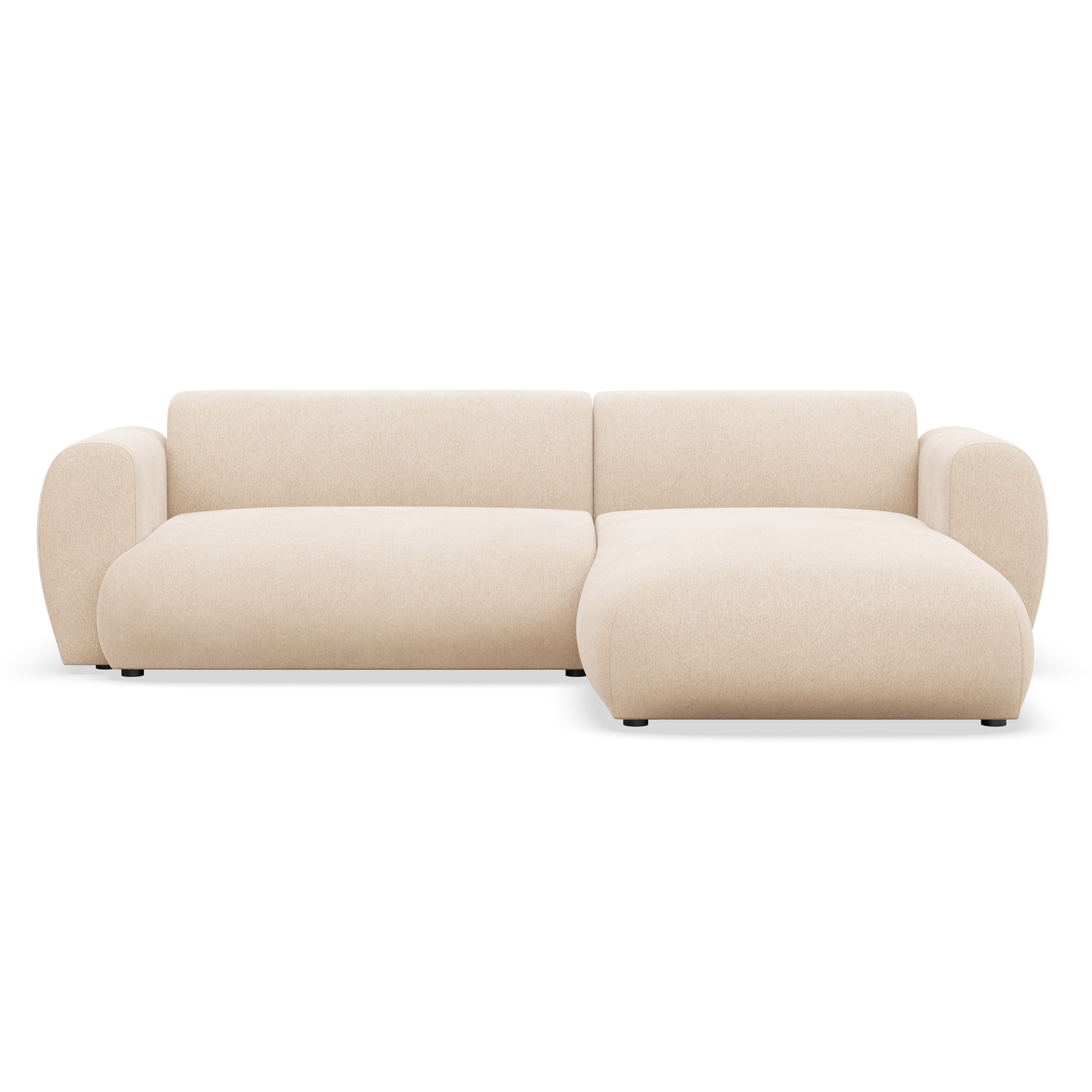 Kampinė sofa-lova EMIA, šviesiai smėlinė, dešinė
