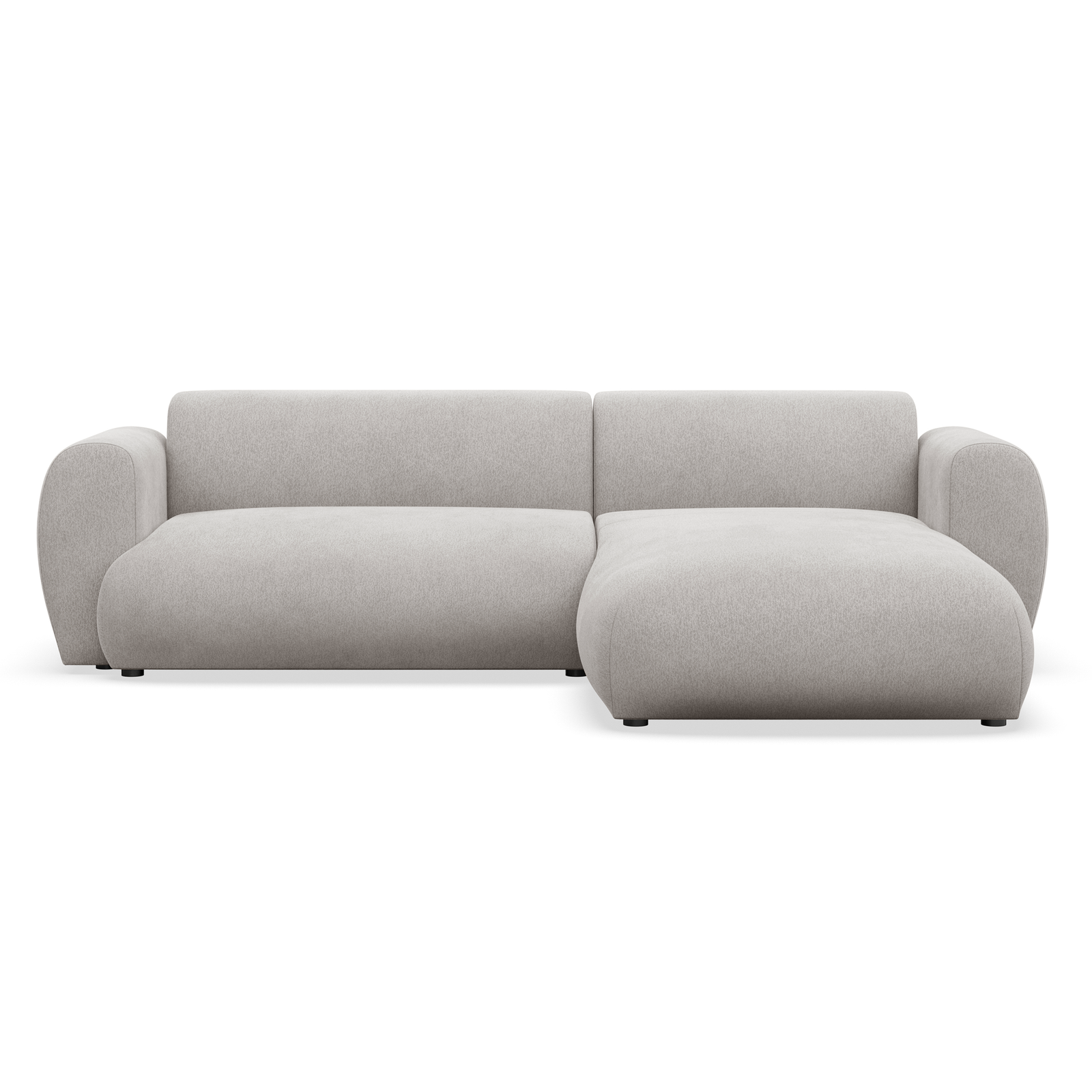 Kampinė sofa-lova EMIA, šviesiai pilka, dešinė
