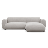 Kampinė sofa-lova EMIA, šviesiai pilka, dešinė