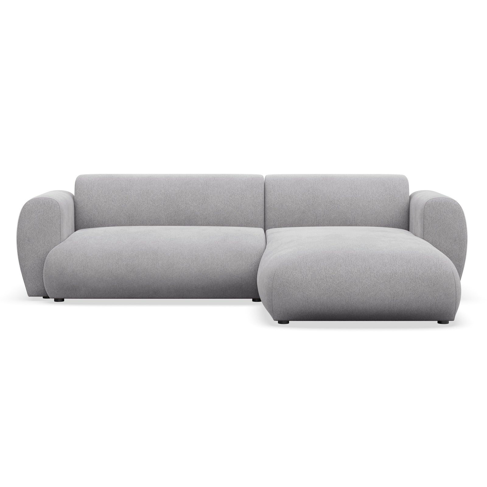 Kampinė sofa-lova EMIA, pilka, dešinė